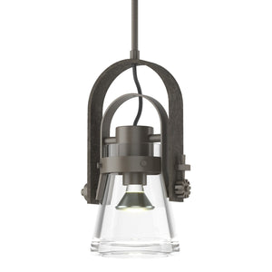 Hubbardton Forge - 187200-SKT-MULT-07-ZM0467 - One Light Mini Pendant - Erlenmeyer - Dark Smoke