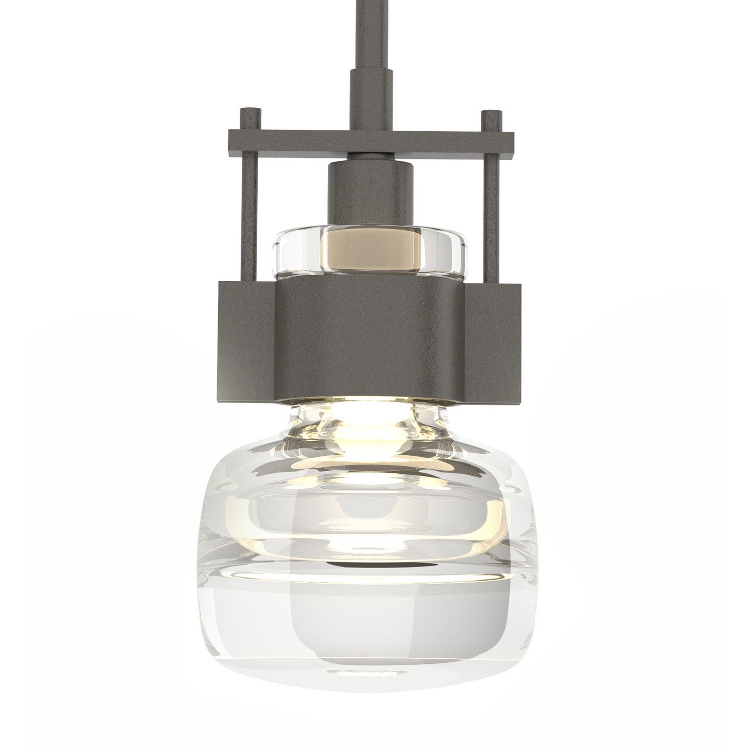 Hubbardton Forge - 187340-SKT-MULT-07-ZM0447 - One Light Mini Pendant - Cuff - Dark Smoke