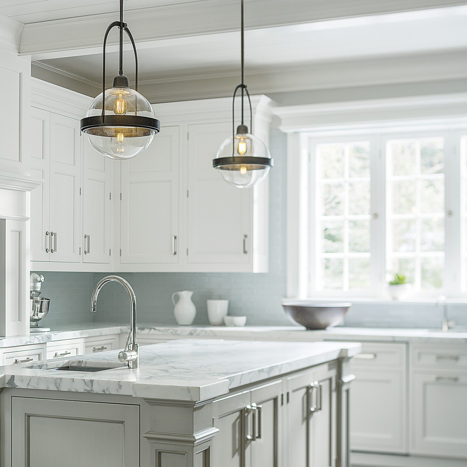 Hubbardton Forge - 187460-SKT-MULT-07-ZM0605 - One Light Mini Pendant - Atlas - Dark Smoke