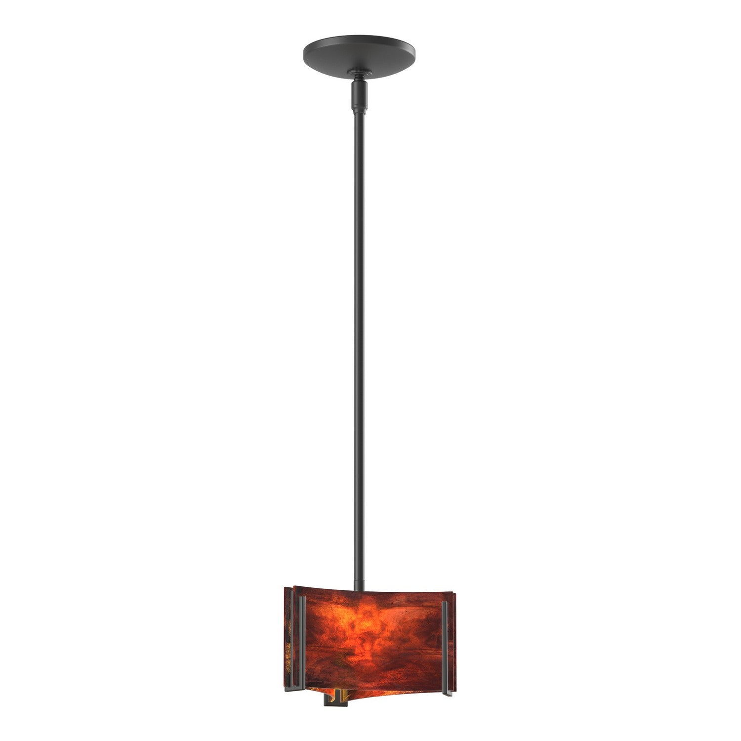 Hubbardton Forge - 188100-SKT-MULT-10-ZB0156 - One Light Mini Pendant - Exos Glass - Black