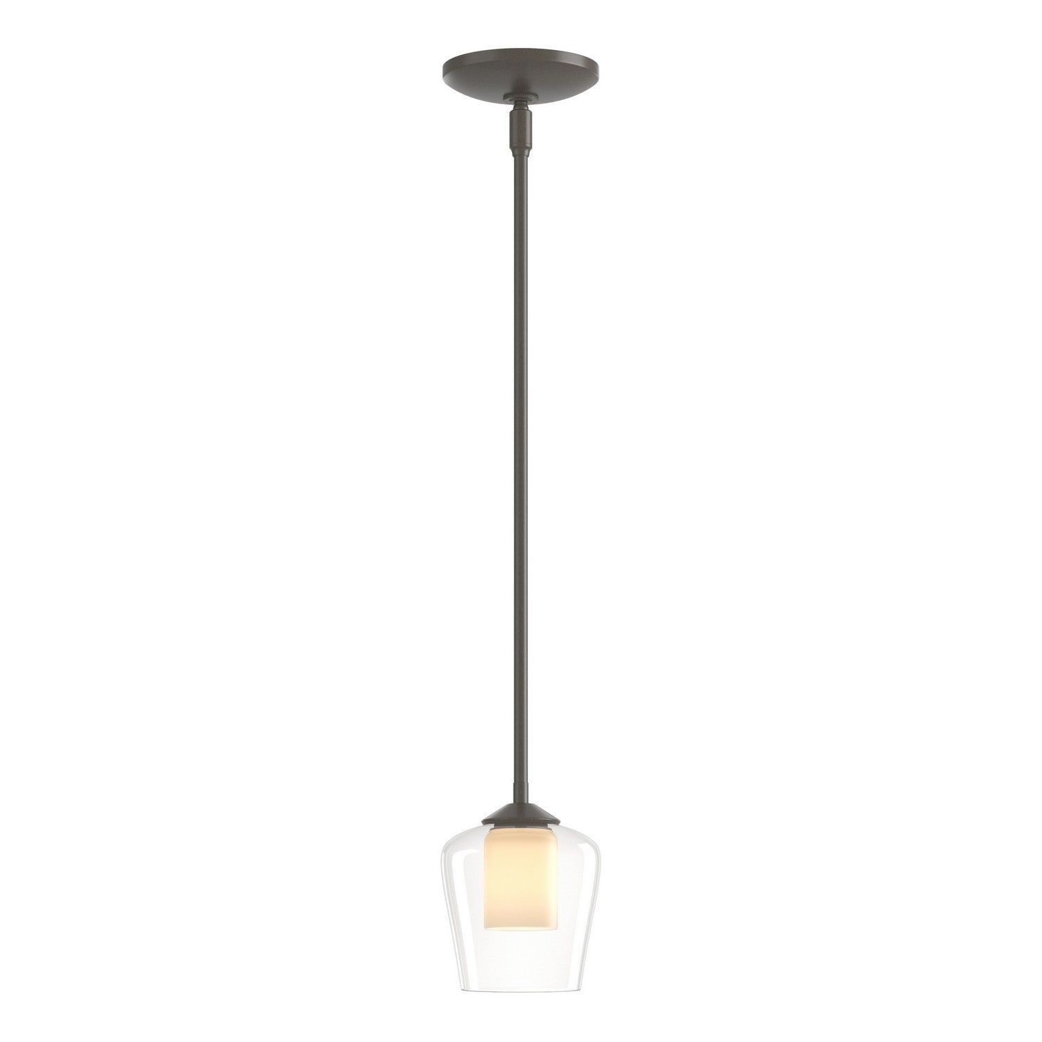 Hubbardton Forge - 188600-SKT-MULT-07-ZU0291 - Simple Mini Pendant - Simple Lines - Dark Smoke