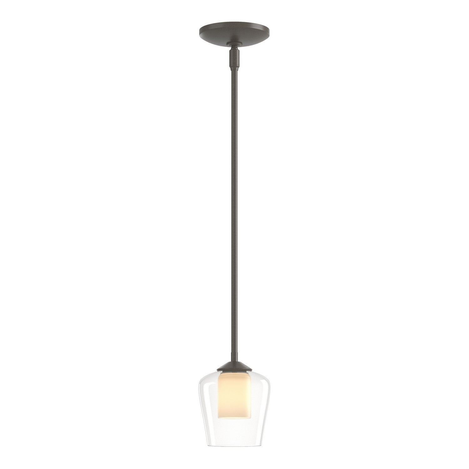 Hubbardton Forge - 188600-SKT-MULT-07-ZU0291 - One Light Mini Pendant - Simple Lines - Dark Smoke