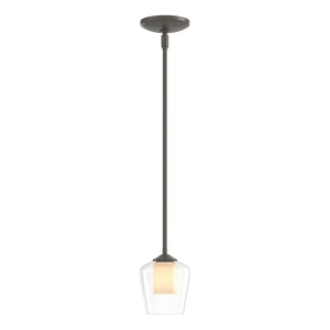 Hubbardton Forge - 188600-SKT-MULT-07-ZU0291 - One Light Mini Pendant - Simple Lines - Dark Smoke