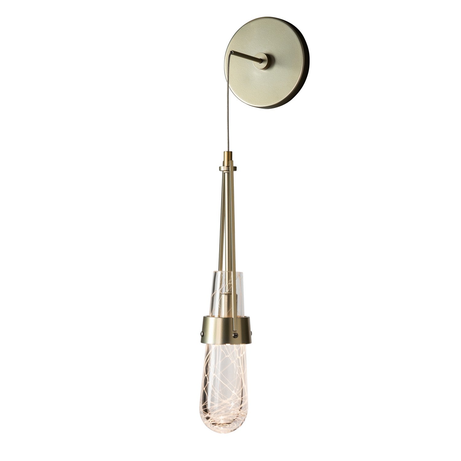 Hubbardton Forge - 201392-SKT-89-YJ0434 - Link Blown Glass Low Voltage Sconce - Link - Ink