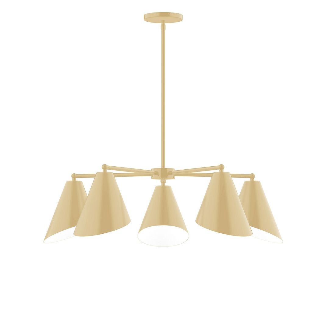 Montclair Light Works - CHC415-17 - Five Light Chandelier - J-Series - Ivory