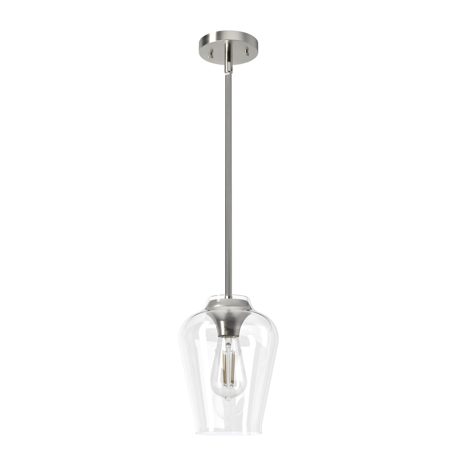 Hunter - 19723 - One Light Pendant - Vidria - Brushed Nickel