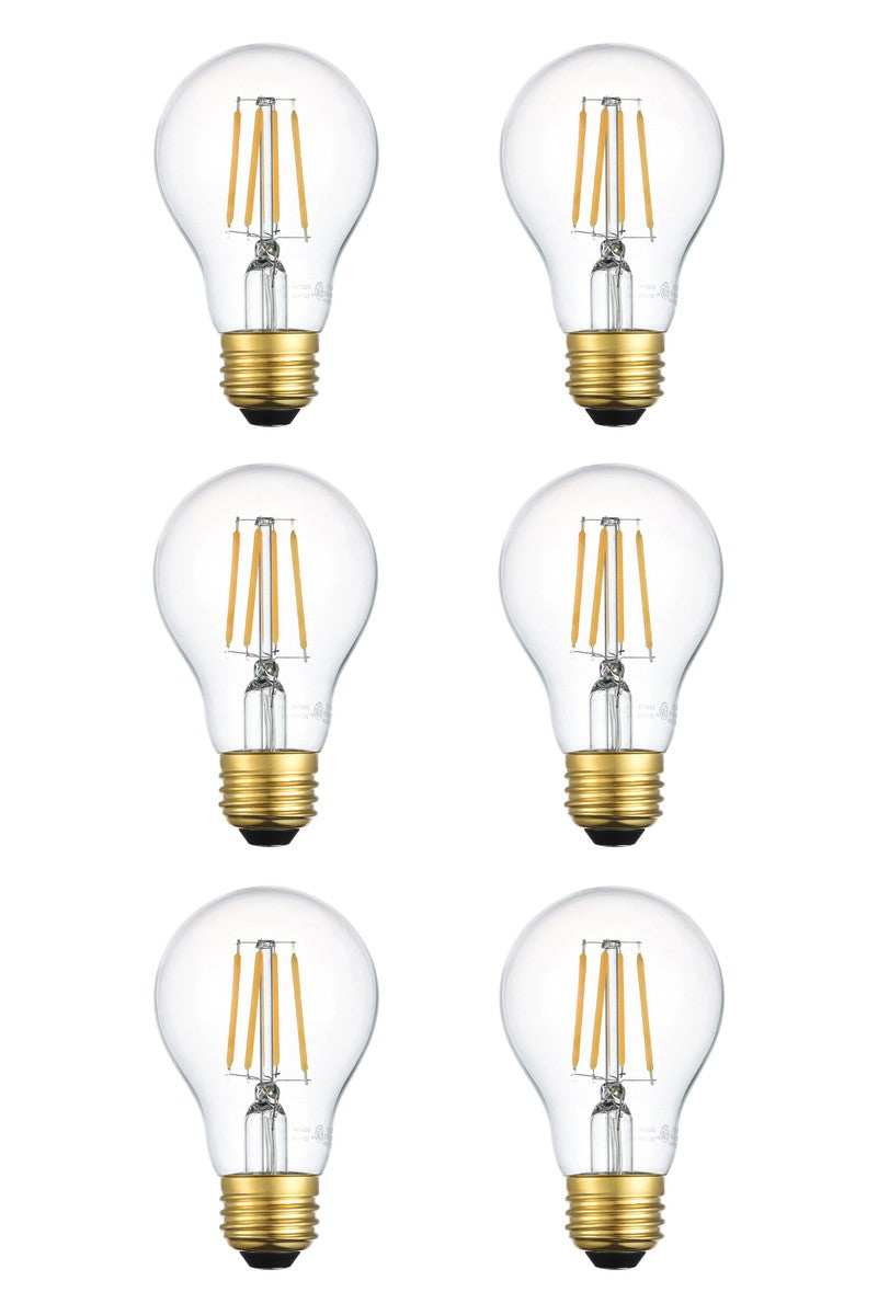 Elitco - A19LED102-6PK - Light Bulb - Raedyn - Clear Glass