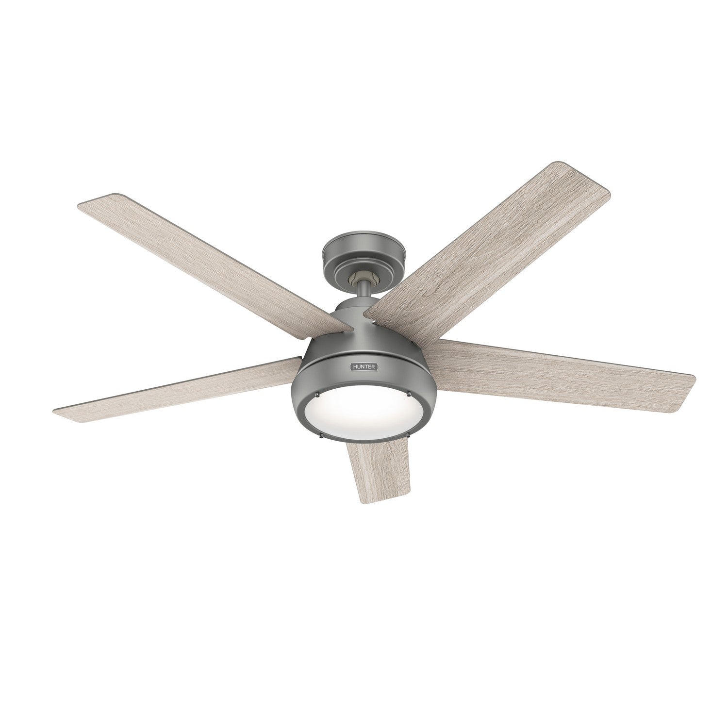 Hunter - 52423 - 52" Ceiling Fan - Burroughs - Matte Silver