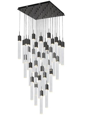 Avenue Lighting - HF1903-41-GL-BK-C - 41 Light Pendant - The Original Glacier Avenue - Black