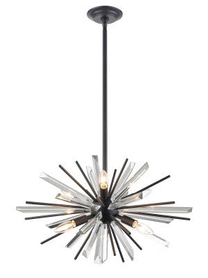 Avenue Lighting - HF8201-BK - Six Light Chandelier - Palisades Ave. - Black