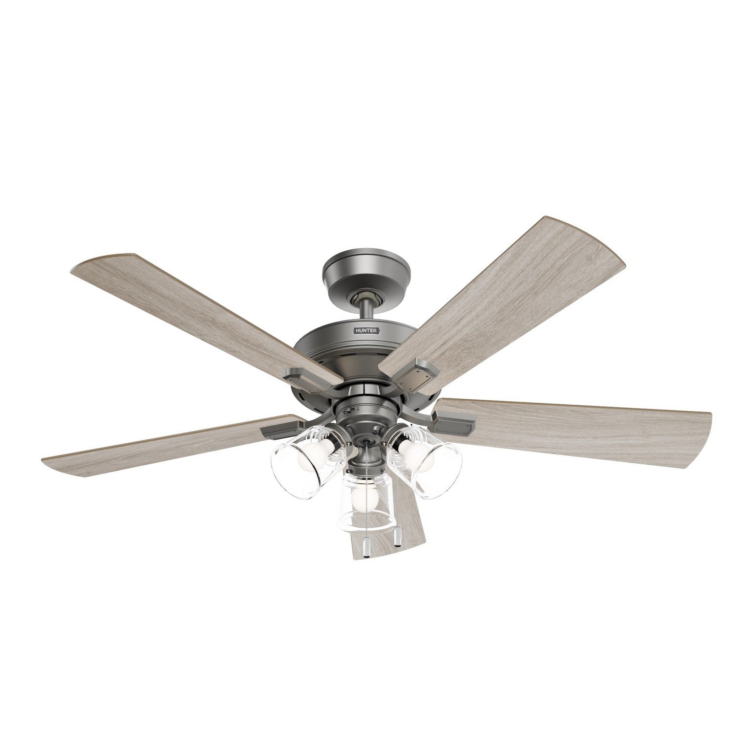 Hunter - 52534 - 52" Ceiling Fan - Crestfield - Matte Silver
