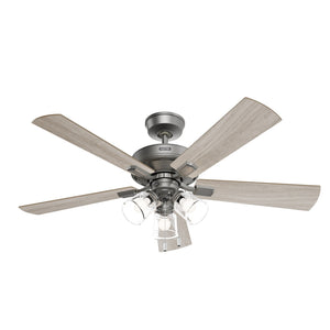 Hunter - 52534 - 52" Ceiling Fan - Crestfield - Matte Silver