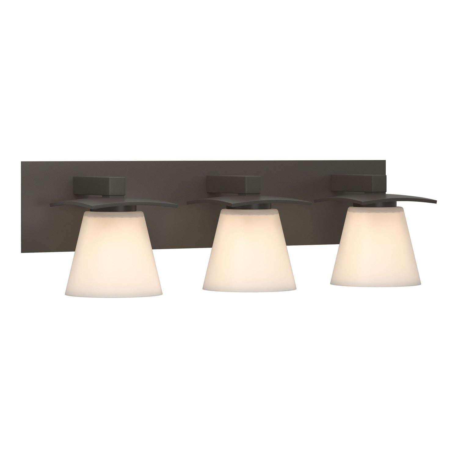 Hubbardton Forge - 206603-SKT-07-GG0242 - Wren 3 Light Sconce - Wren - Dark Smoke