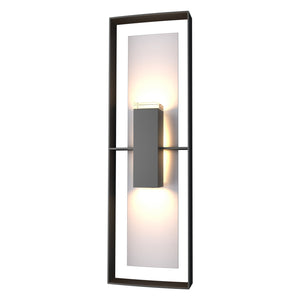 Hubbardton Forge - 302607-SKT-80-78-ZM0546 - Two Light Outdoor Wall Sconce - Shadow Box - Coastal Black