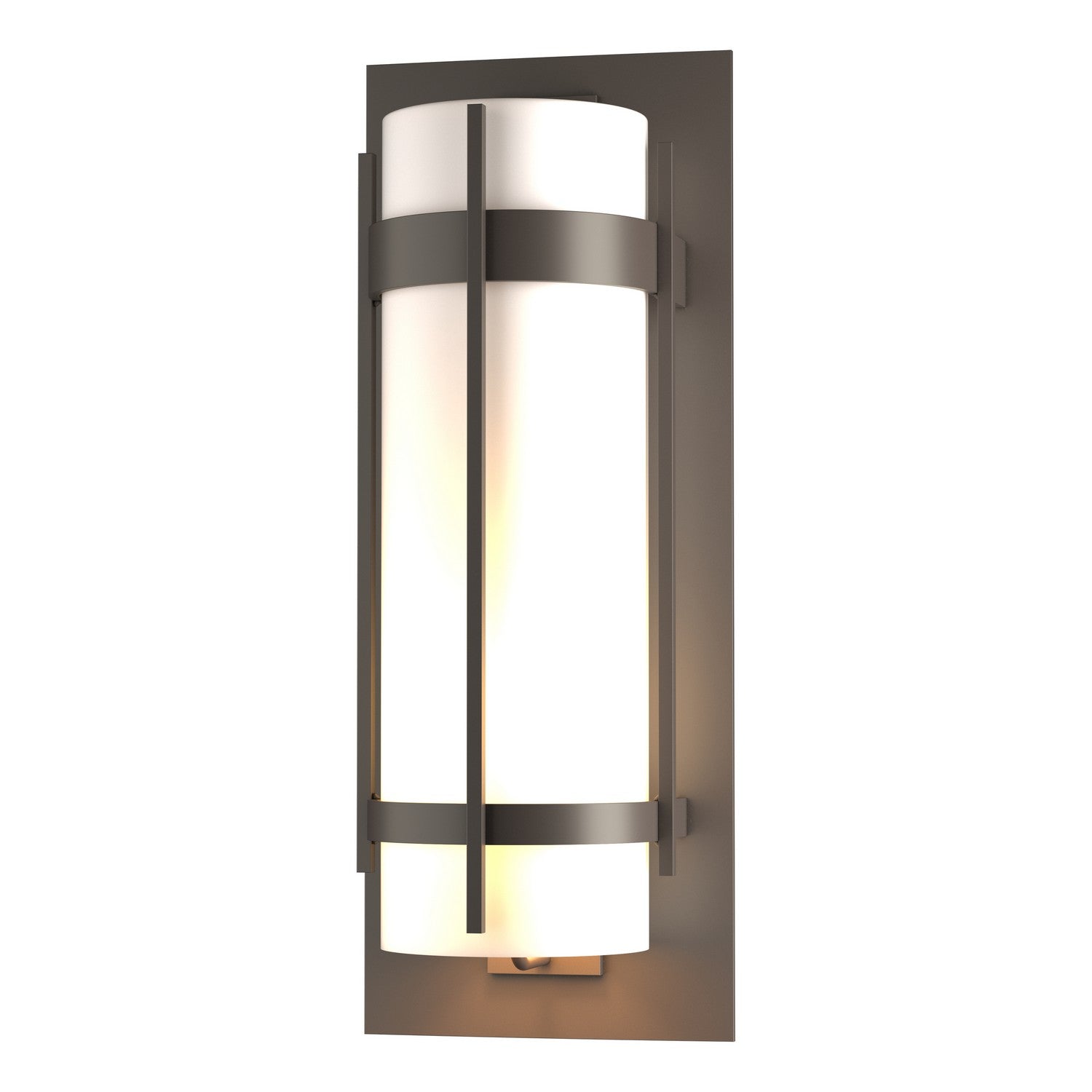 Hubbardton Forge - 305895-SKT-77-GG0240 - One Light Outdoor Wall Sconce - Banded - Coastal Dark Smoke