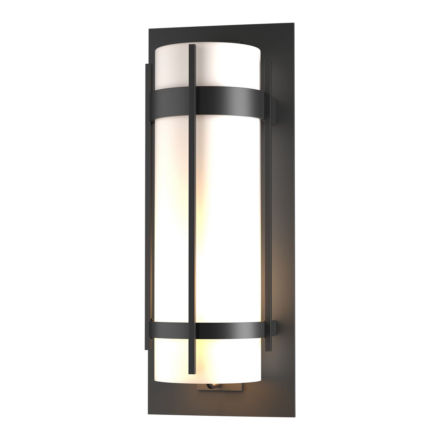 Hubbardton Forge - 305895-SKT-80-GG0240 - One Light Outdoor Wall Sconce - Banded - Coastal Black