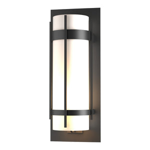 Hubbardton Forge - 305895-SKT-80-GG0240 - One Light Outdoor Wall Sconce - Banded - Coastal Black