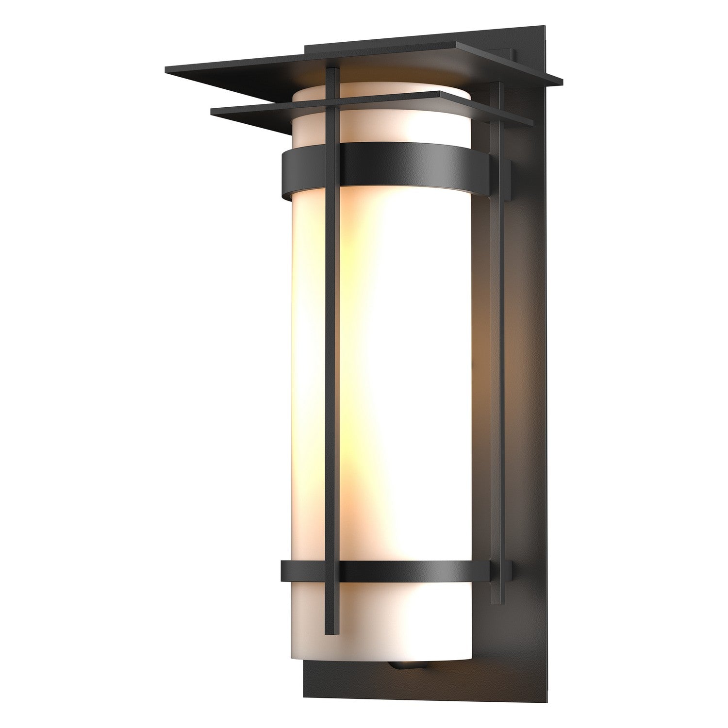 Hubbardton Forge - 305994-SKT-80-GG0037 - One Light Outdoor Wall Sconce - Banded - Coastal Black