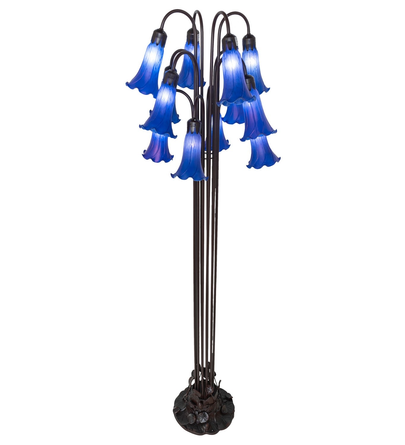 Meyda Tiffany - 15895 - 12 Light Floor Lamp - Blue - Mahogany Bronze