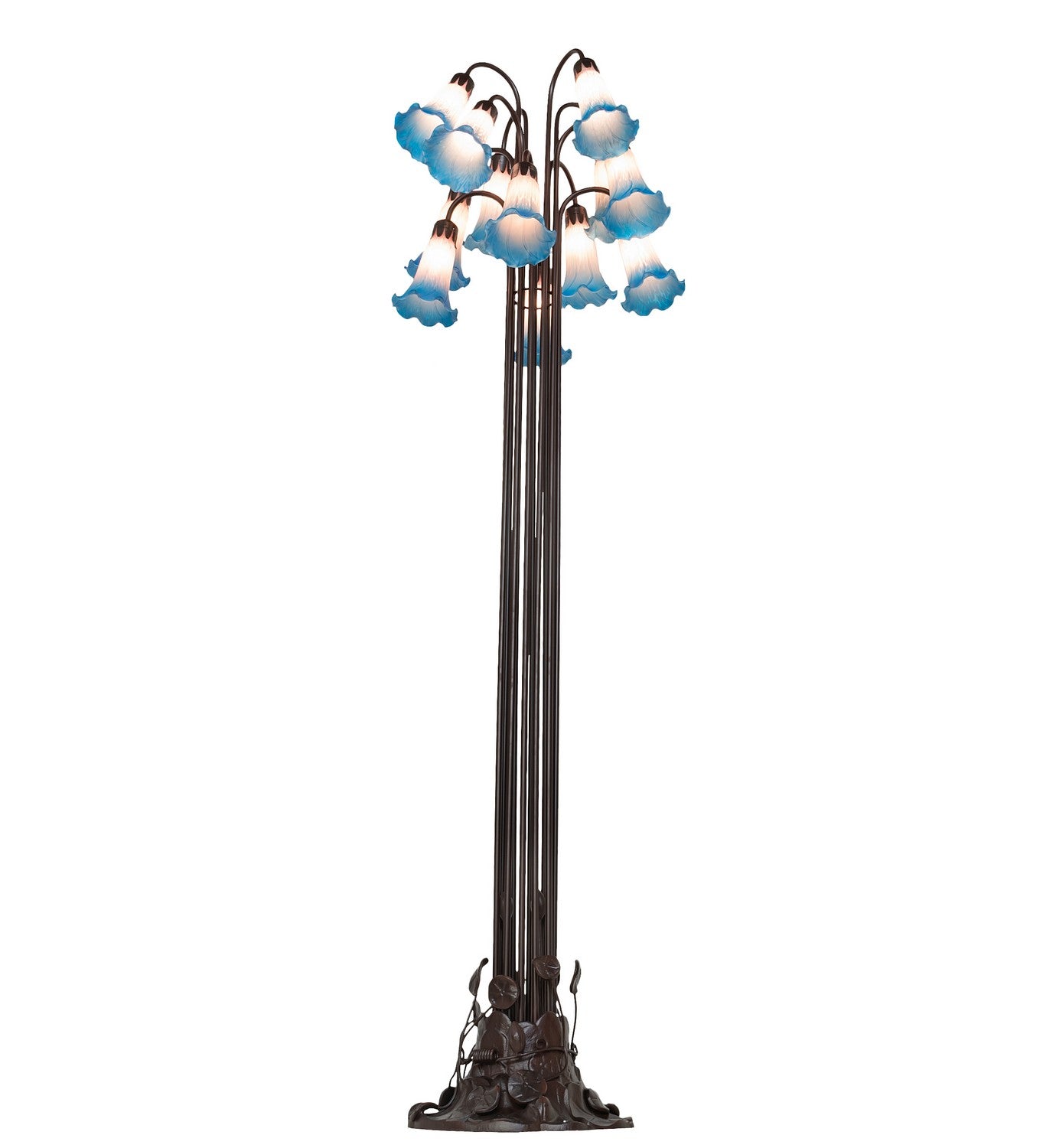 Meyda Tiffany - 15954 - 12 Light Floor Lamp - Pink/Blue - Mahogany Bronze