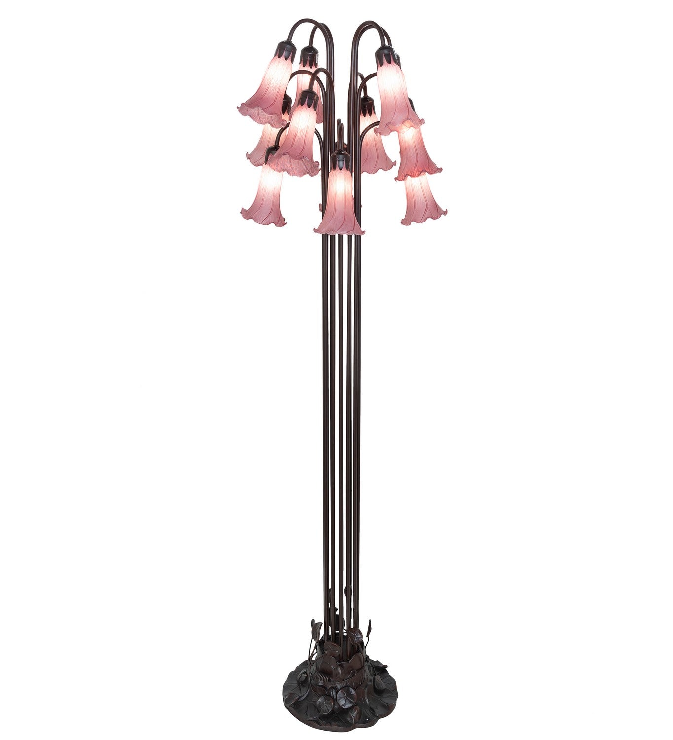 Meyda Tiffany - 15975 - 12 Light Floor Lamp - Lavender - Mahogany Bronze