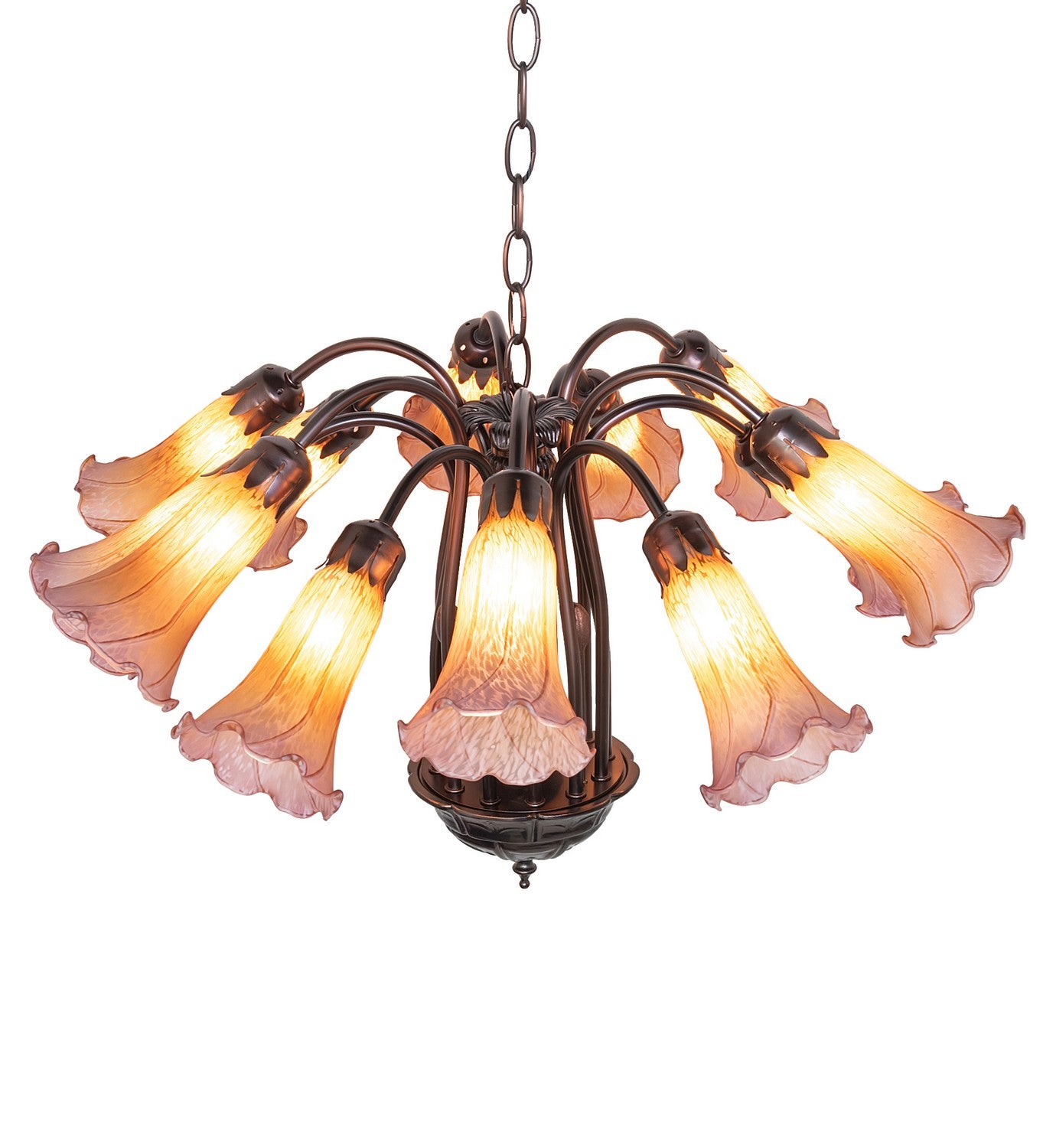 Meyda Tiffany - 17959 - 12 Light Chandelier - Amber/Purple - Mahogany Bronze