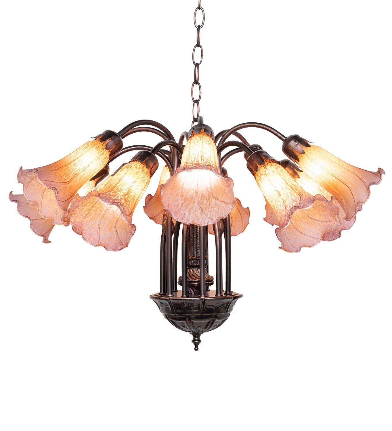 Meyda Tiffany - 17959 - 12 Light Chandelier - Amber/Purple - Mahogany Bronze