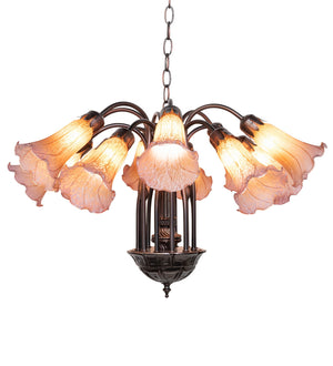 Meyda Tiffany - 17959 - 12 Light Chandelier - Amber/Purple - Mahogany Bronze