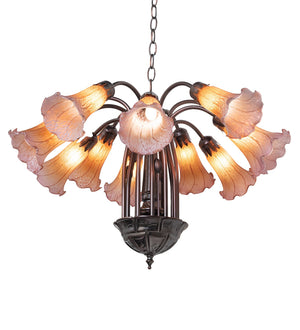 Meyda Tiffany - 17959 - 12 Light Chandelier - Amber/Purple - Mahogany Bronze