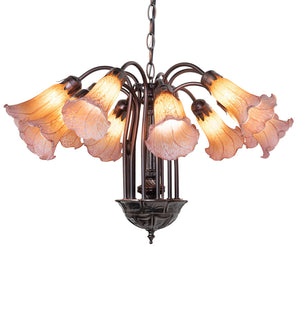 Meyda Tiffany - 17959 - 12 Light Chandelier - Amber/Purple - Mahogany Bronze