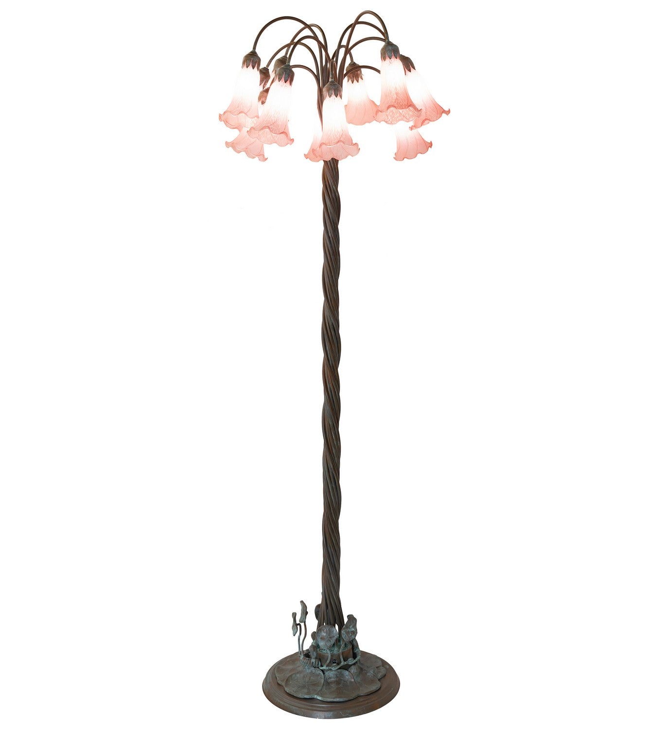 Meyda Tiffany - 18255 - 12 Light Floor Lamp - Pink - Bronze