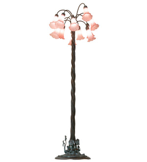 Meyda Tiffany - 18255 - 12 Light Floor Lamp - Pink - Bronze