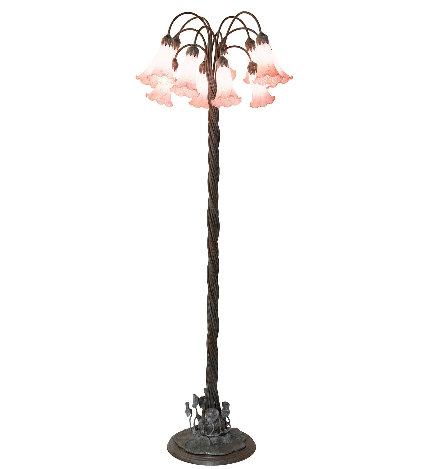 Meyda Tiffany - 18255 - 12 Light Floor Lamp - Pink - Bronze