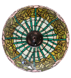 Meyda Tiffany - 254436 - Three Light Fan Light Fixture - Tiffany Cabbage Rose