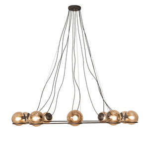 Meyda Tiffany - 259041 - Ten Light Pendant - Tyngsboro - Blackened Steel