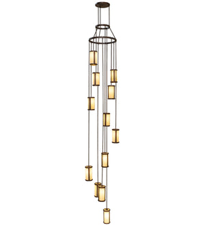 Meyda Tiffany - 259624 - 12 Light Chandelier - Cartier - Mahogany BRonze