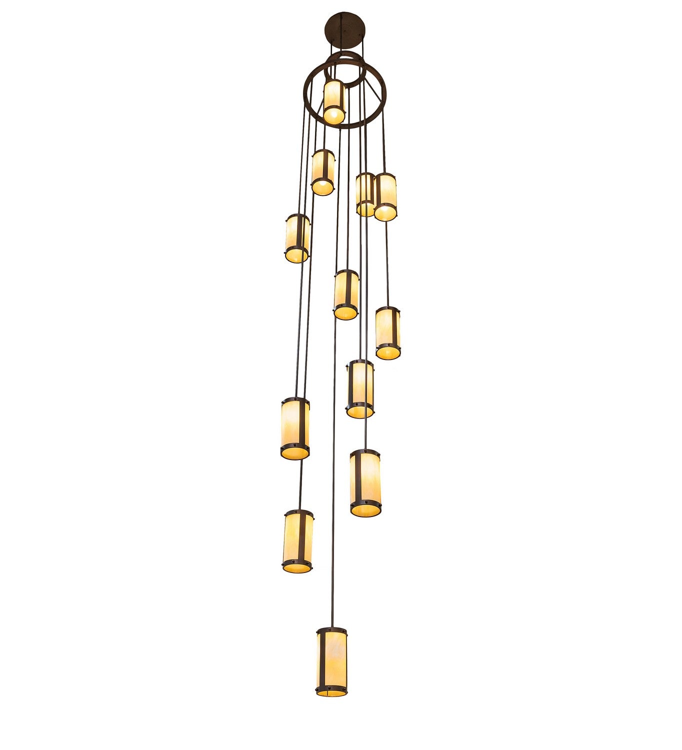 Meyda Tiffany - 259624 - 12 Light Chandelier - Cartier - Mahogany BRonze