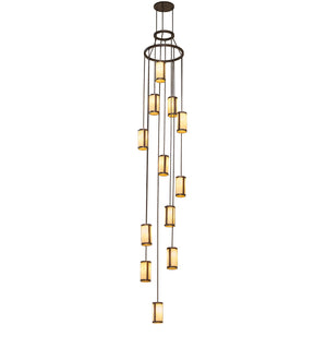 Meyda Tiffany - 259624 - 12 Light Chandelier - Cartier - Mahogany BRonze