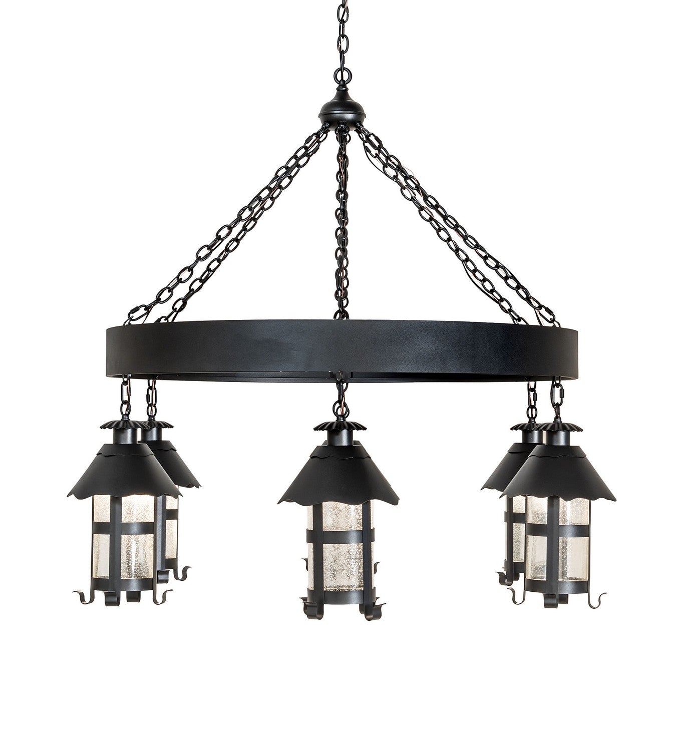 Meyda Tiffany - 259963 - Six Light Chandelier - Rutland - Textured Black