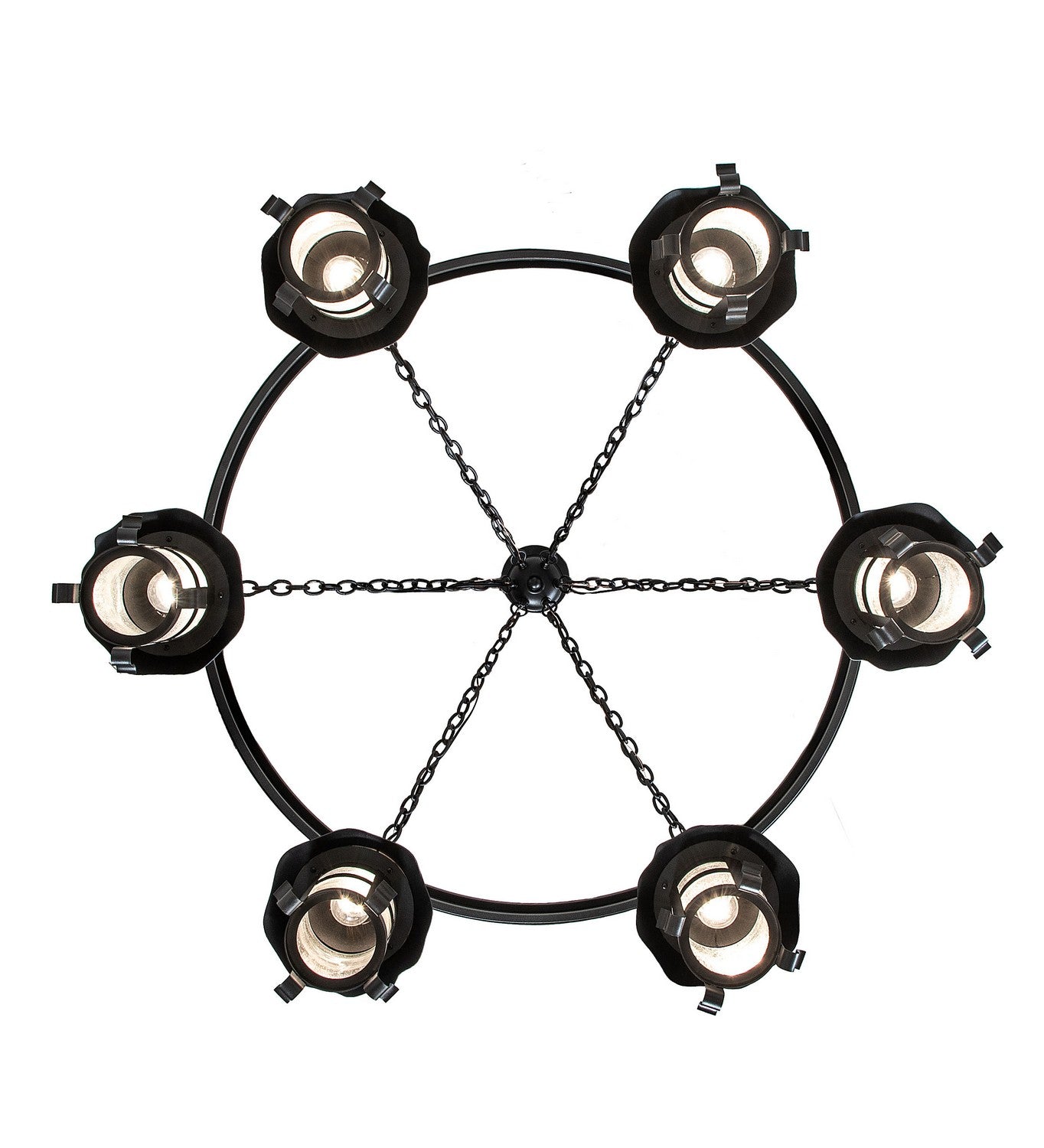 Meyda Tiffany - 259963 - Six Light Chandelier - Rutland - Textured Black