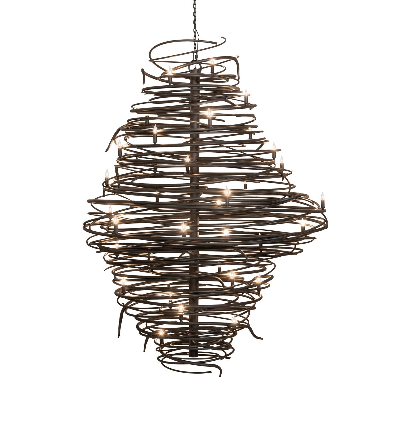 Meyda Tiffany - 260184 - LED Chandelier - Cyclone - Old Wrought Iron