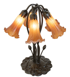 Meyda Tiffany - 262218 - Five Light Table Lamp - Amber - Mahogany Bronze