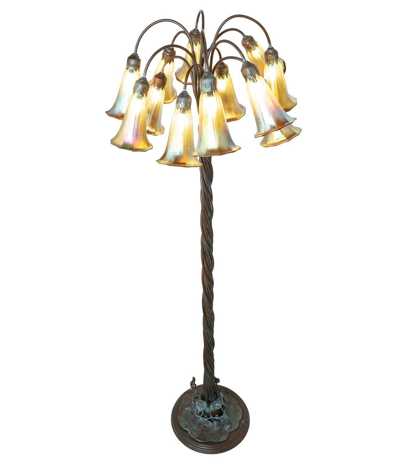 Meyda Tiffany - 264644 - 12 Light Floor Lamp - Amber - Weathered Bronze