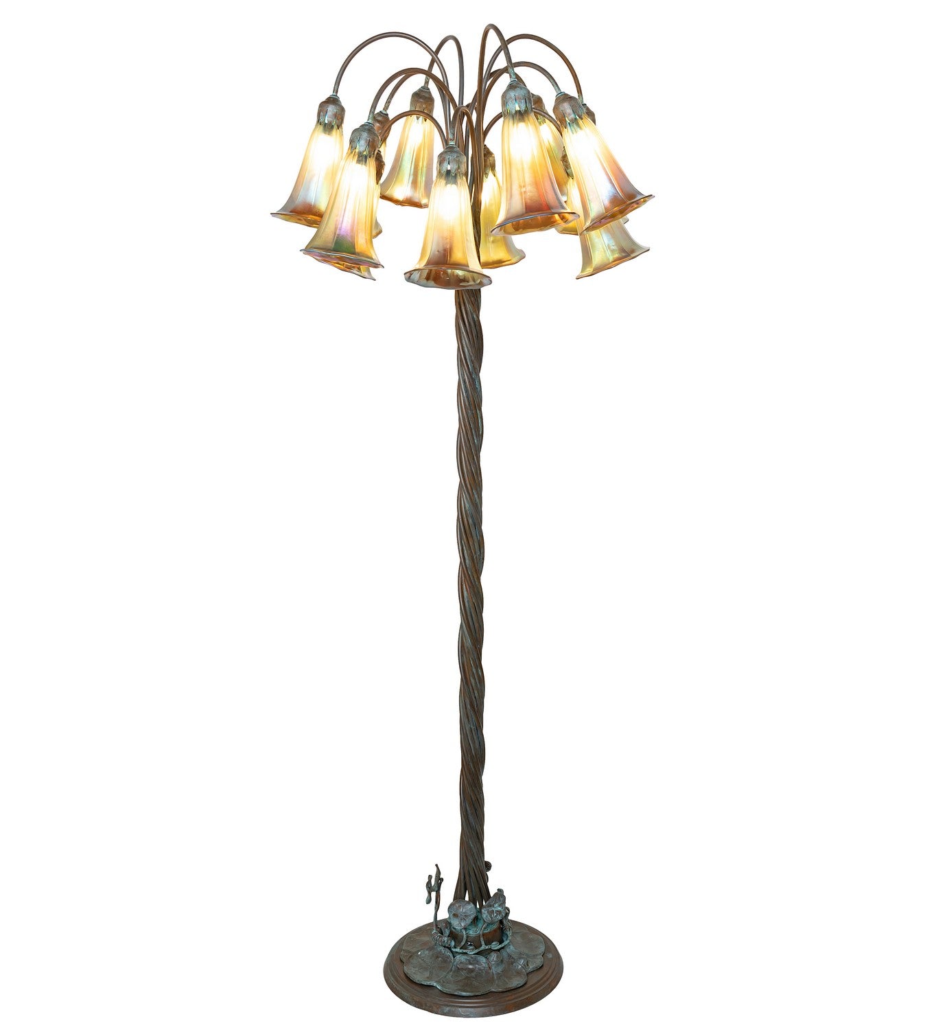 Meyda Tiffany - 264644 - 12 Light Floor Lamp - Amber - Weathered Bronze