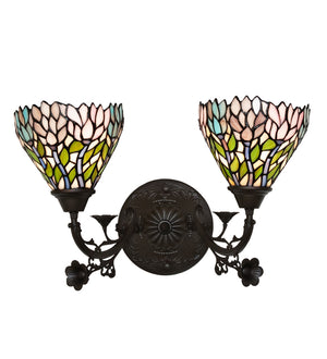 Meyda Tiffany - 36100 - Two Light Wall Sconce - Wisteria