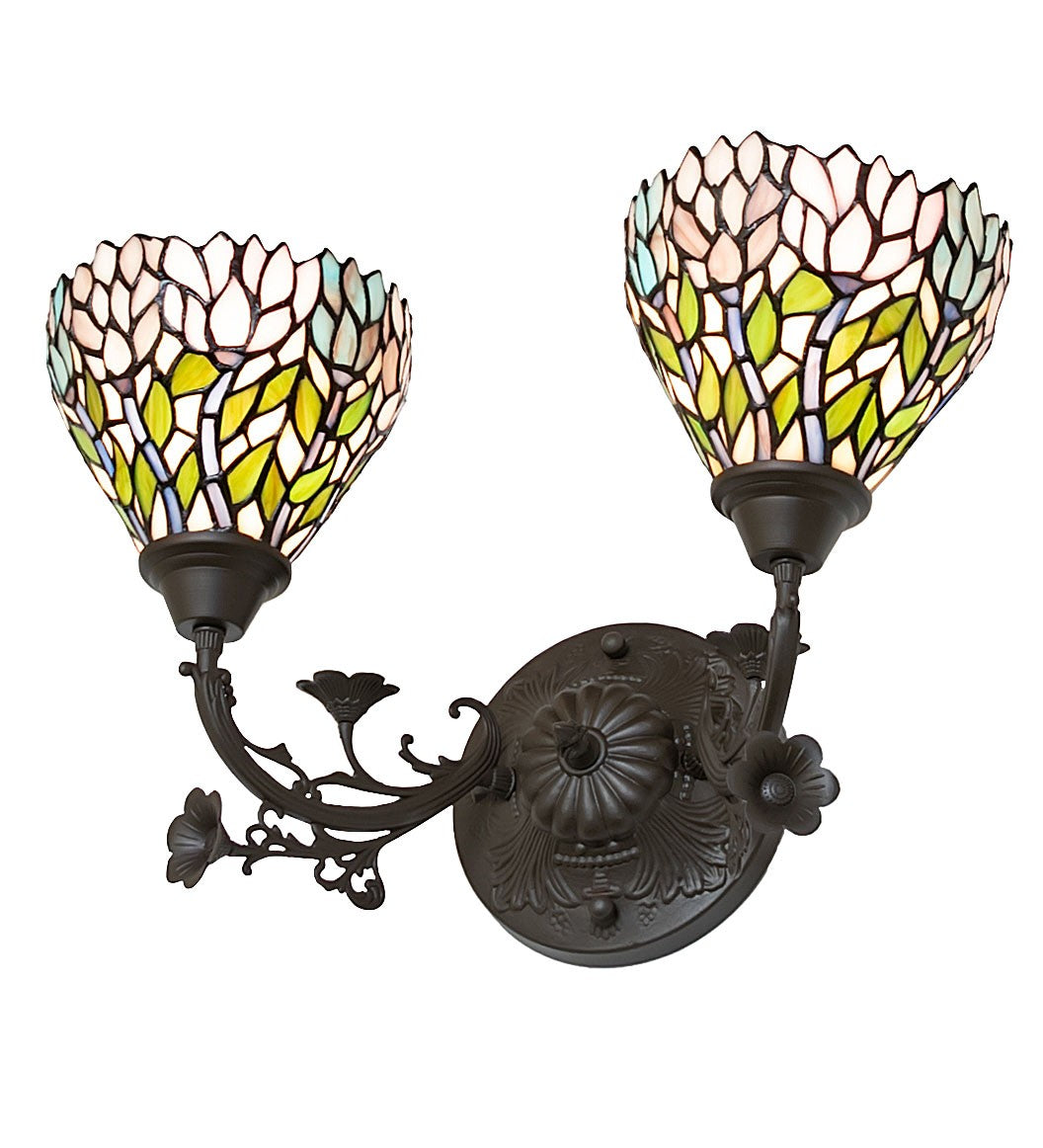 Meyda Tiffany - 36100 - Two Light Wall Sconce - Wisteria