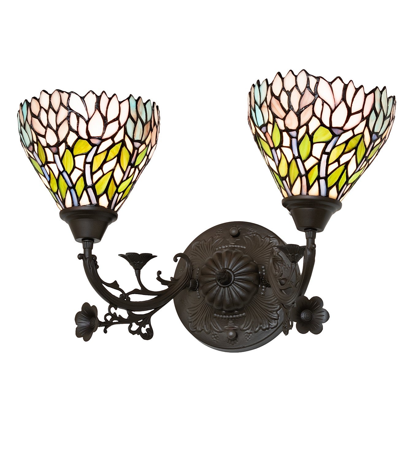 Meyda Tiffany - 36100 - Two Light Wall Sconce - Wisteria