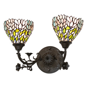 Meyda Tiffany - 36100 - Two Light Wall Sconce - Wisteria