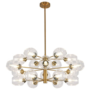 Dainolite Ltd - ABI-3318C-VB-CLR - 18 Light Chandelier - Abii - Vintage Bronze