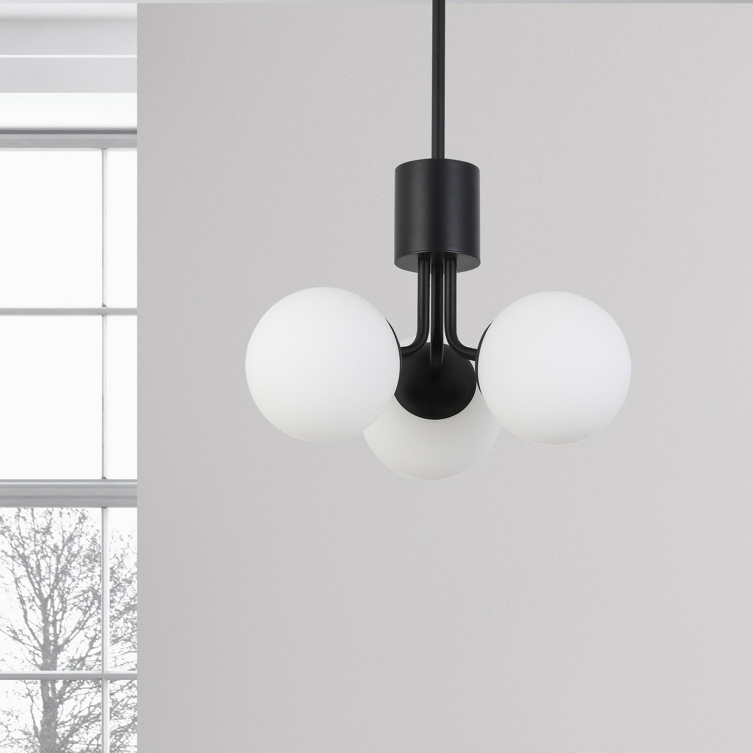 Dainolite Ltd - AMA-153P-MB - Three Light Chandelier - Amanda - Matte Black